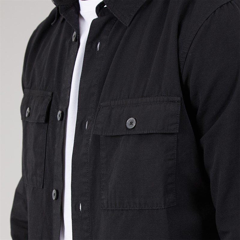 THREADBARE Herre Mini Shacket Sort - Billede 3