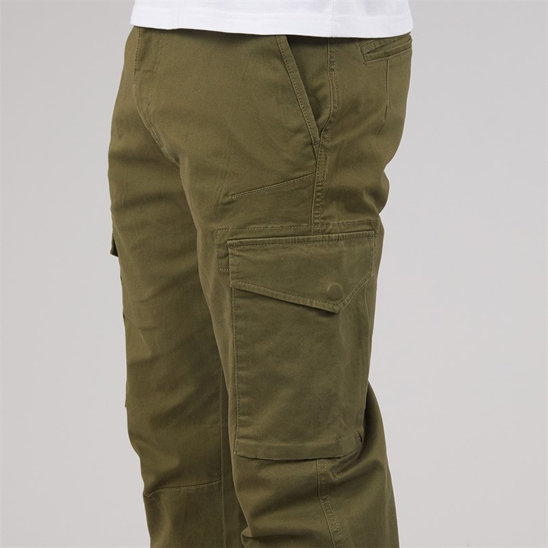 THREADBARE Herre Battled Cargo Bukser Khaki - Billede 3