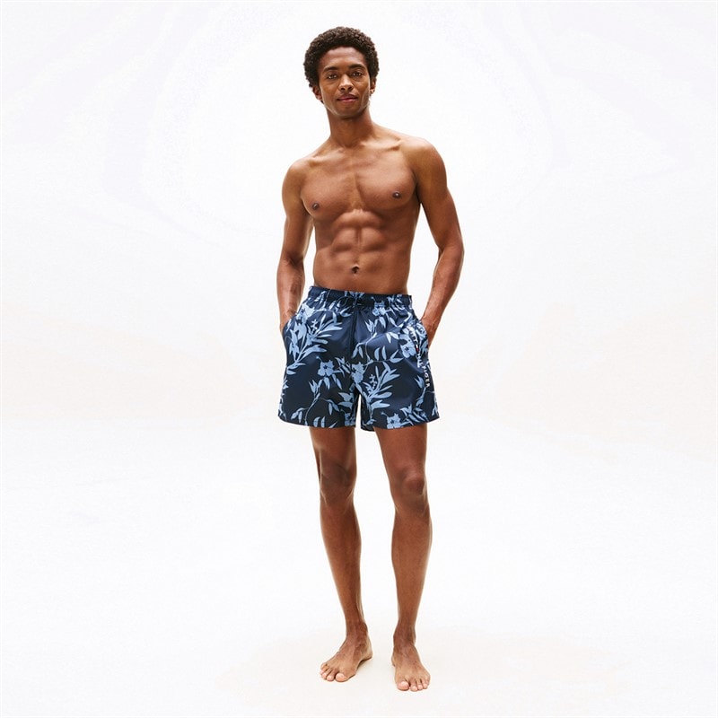 Tommy Hilfiger Herre Badeshorts Blomster Tropisk AOP Desert Sky - Billede 3