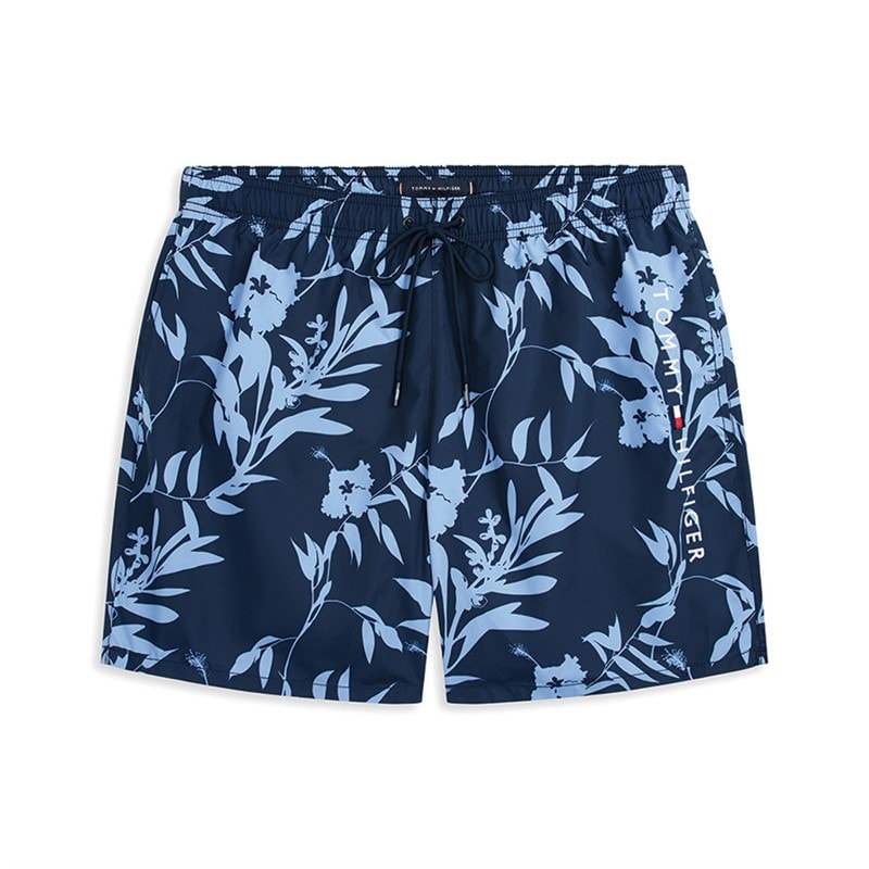 Tommy Hilfiger Herre Badeshorts Blomster Tropisk AOP Desert Sky - Billede 5