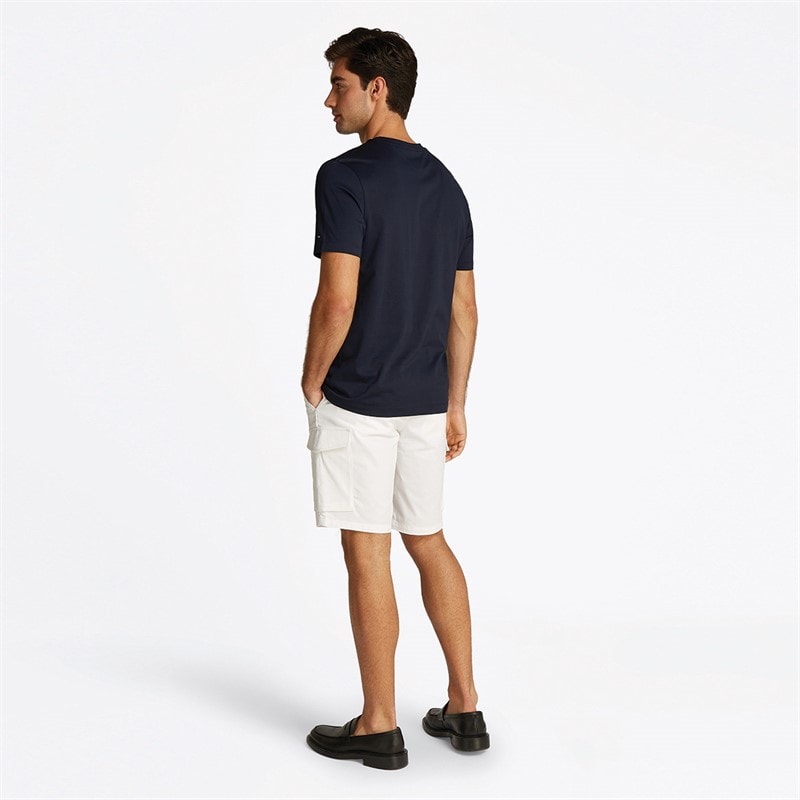 Tommy Hilfiger Herre Crest Broderet T-Shirt Desert Sky - Billede 4