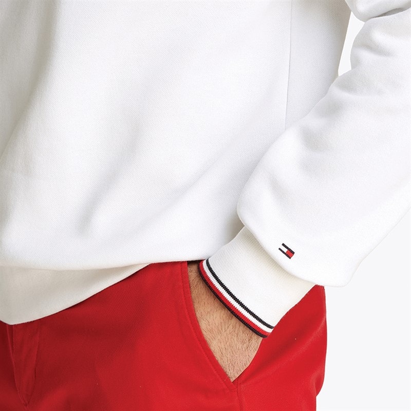 Tommy Hilfiger Herre Pullover Sweatshirt Hvid - Billede 2