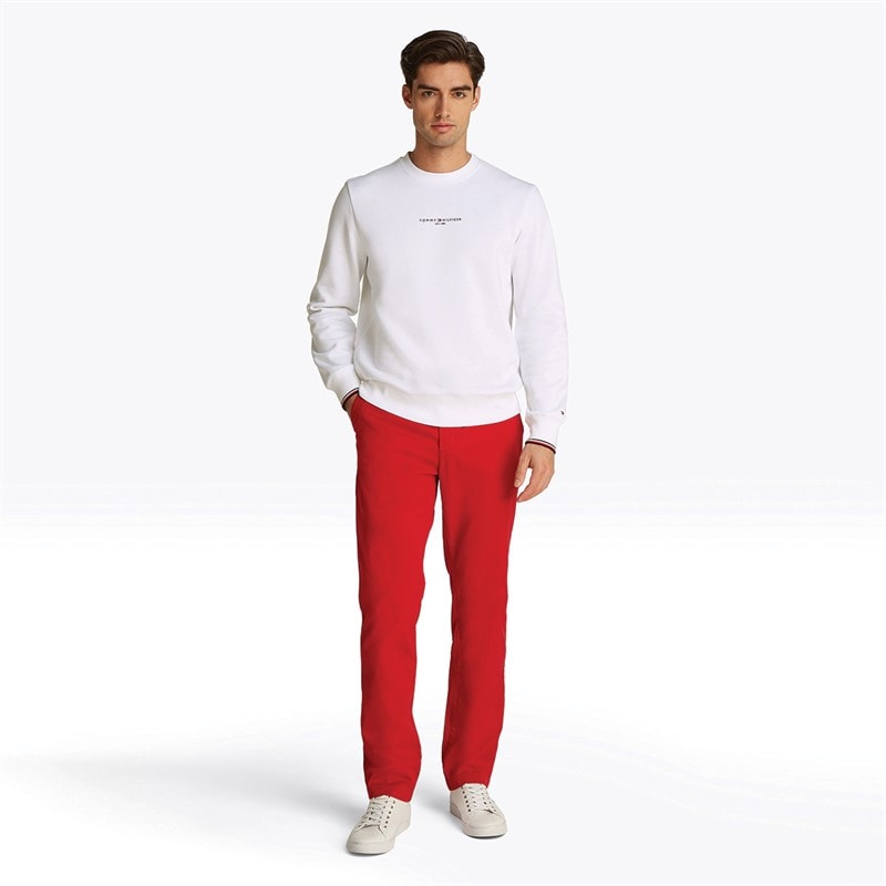 Tommy Hilfiger Herre Pullover Sweatshirt Hvid - Billede 3