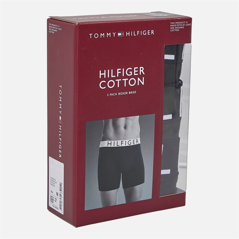 Tommy Hilfiger Herre trepak boxer briefs Sort/Sort/Sort - Billede 2