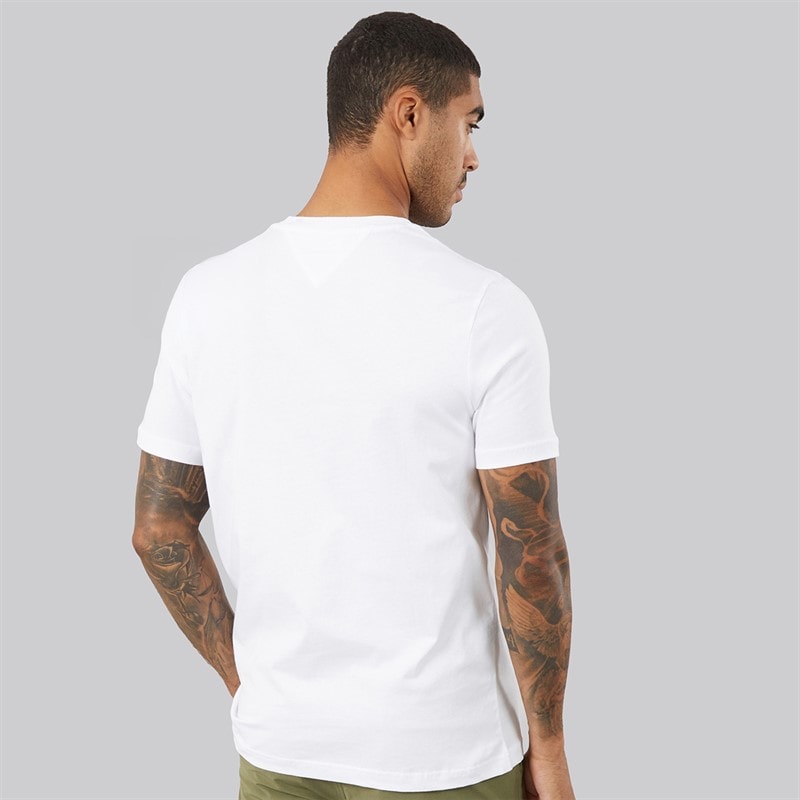 Tommy Hilfiger Herre Brand Love Tekstboks T-shirt Hvid - Billede 2