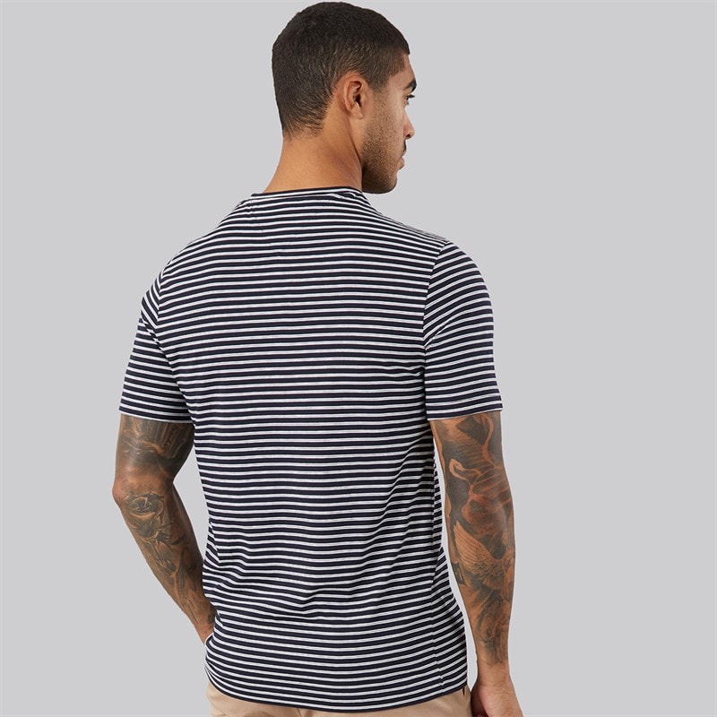 Tommy Hilfiger Herre Essential Sæson Reg Pasform T-shirt Desert Sky/Ecru Stripe - Billede 2