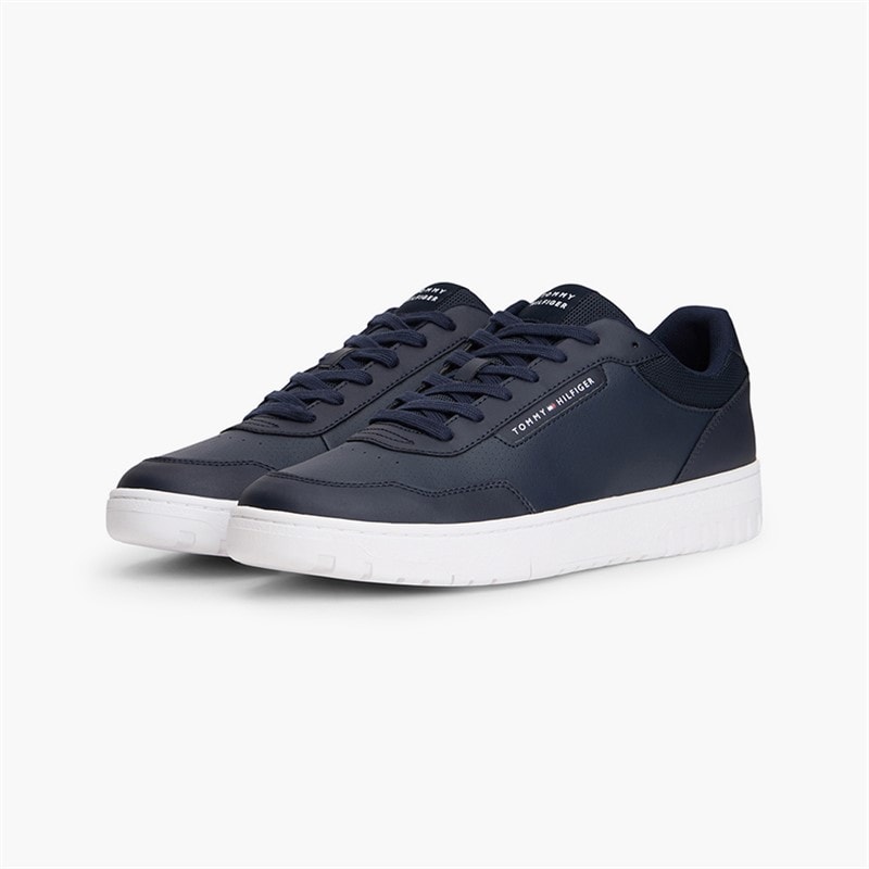 Tommy Hilfiger Herre Basket Core Perforerede Træningssko Desert Sky - Billede 5