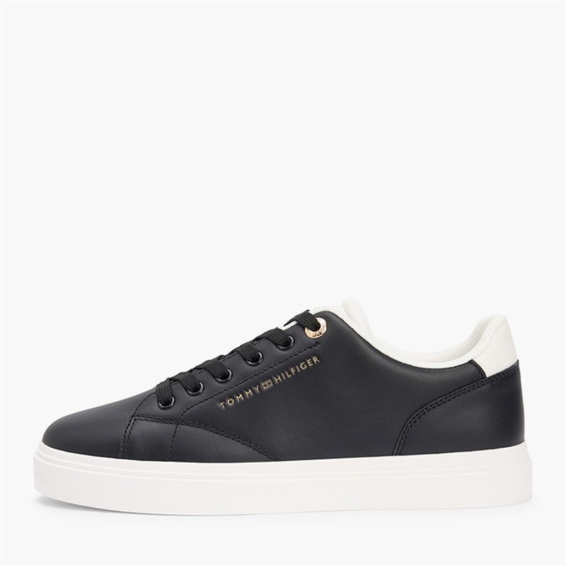 Tommy Hilfiger Dame feminine cupsole sneakers Sort/Ecru
