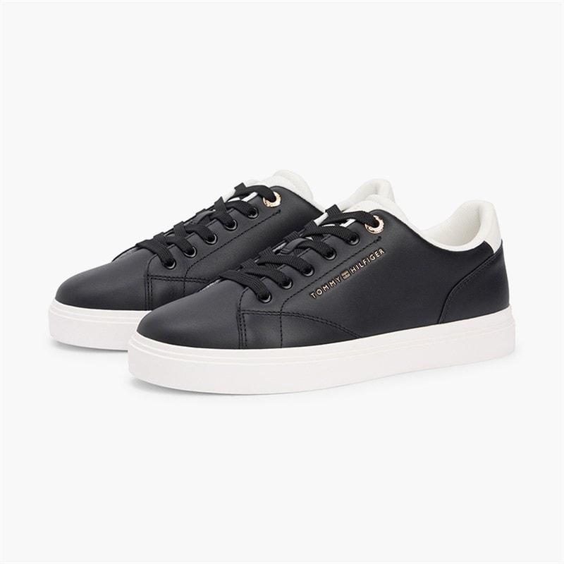 Tommy Hilfiger Dame feminine cupsole sneakers Sort/Ecru - Billede 2