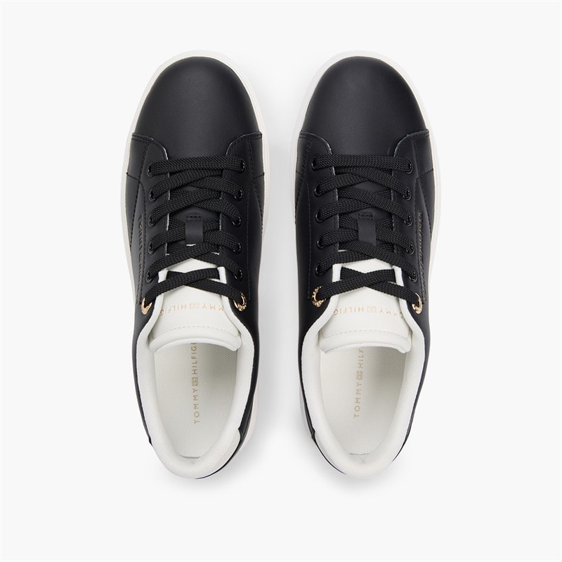 Tommy Hilfiger Dame feminine cupsole sneakers Sort/Ecru - Billede 4