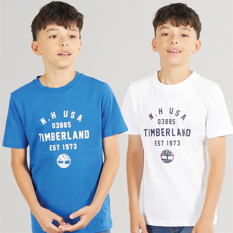 Timberland Drenge To Pakke T-Shirts Hvid - Billede 1