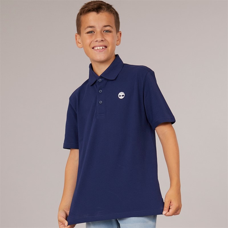 Timberland Drenge Polo Shirt Medieval Blue - Billede 1