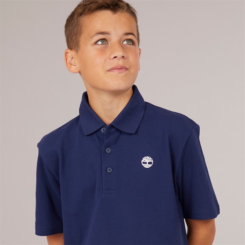 Timberland Drenge Polo Shirt Medieval Blue - Billede 3