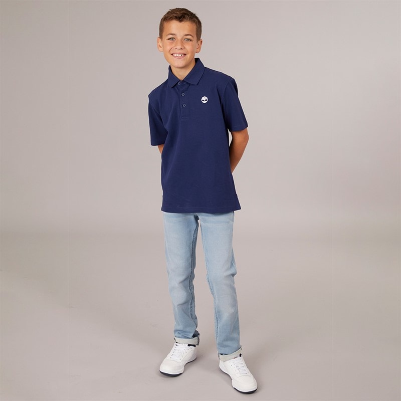 Timberland Drenge Polo Shirt Medieval Blue - Billede 4