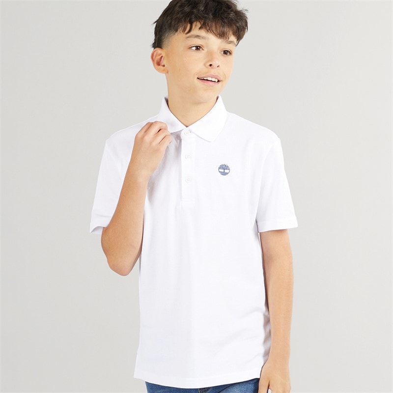 Timberland Drenge Polo Shirt Hvid