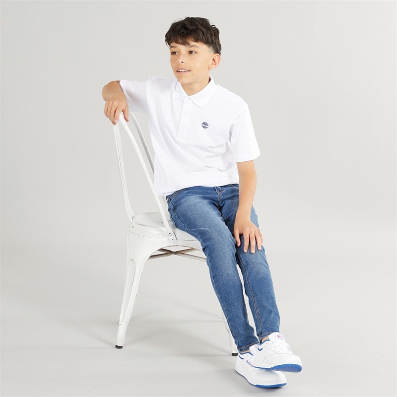 Timberland Drenge Polo Shirt Hvid - Billede 3