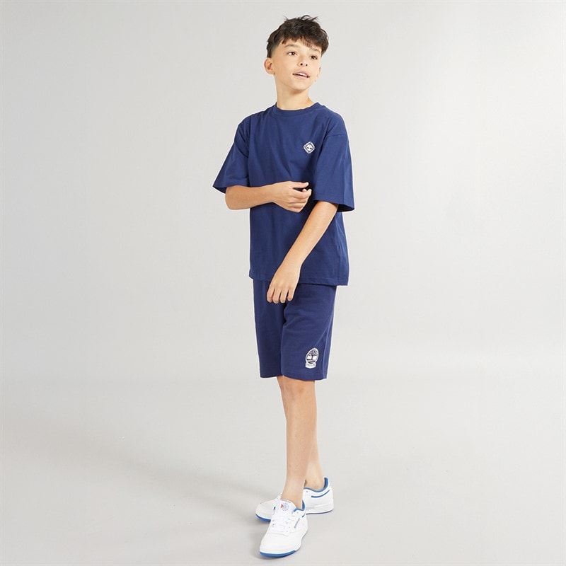 Timberland Drenge Kortærmet T-Shirt Medieval Blå - Billede 3