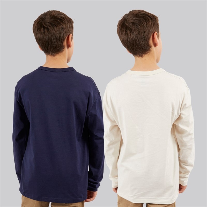 Timberland Drenge to pak langeærmede t-shirts Navy - Billede 2
