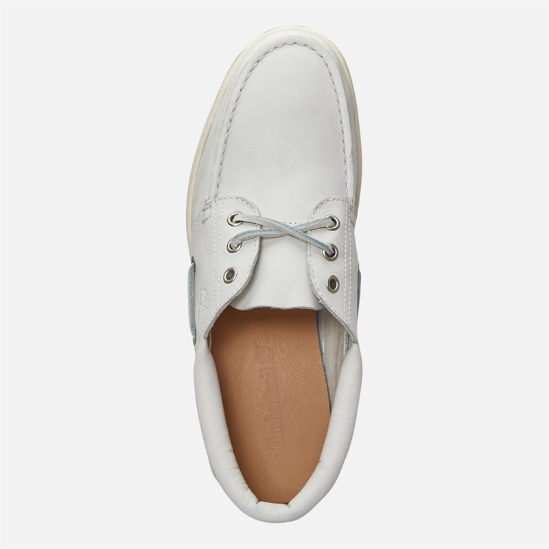 Timberland Herre Portofino Pier Båd Sko White Full Grain - Billede 4