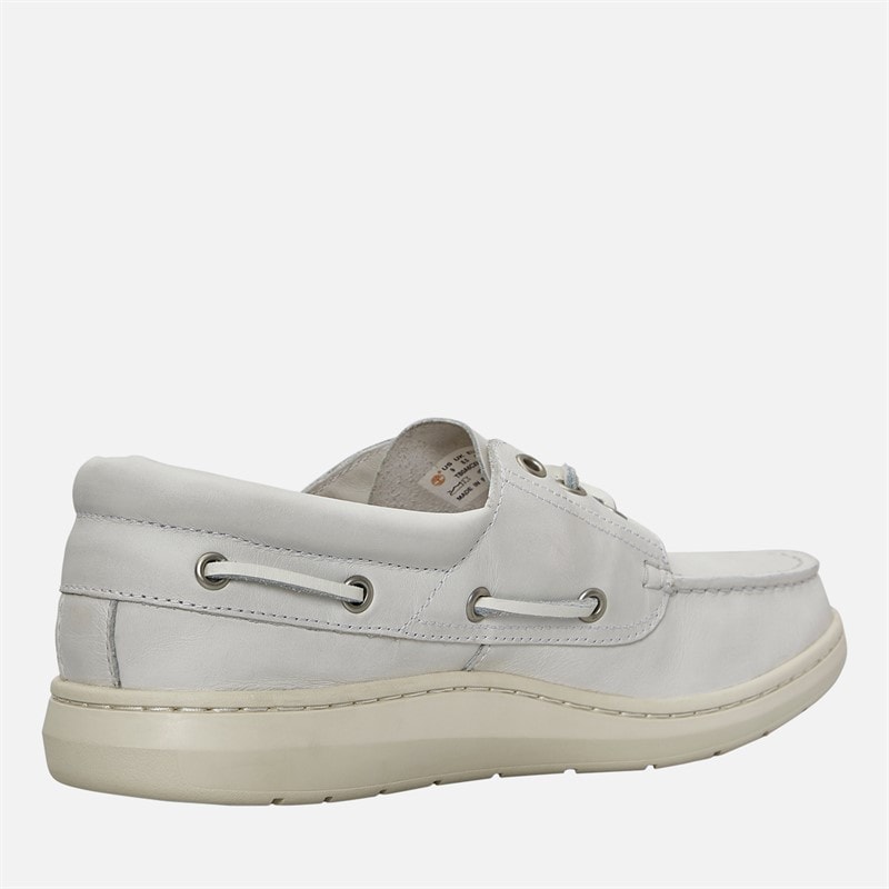 Timberland Herre Portofino Pier Båd Sko White Full Grain - Billede 5