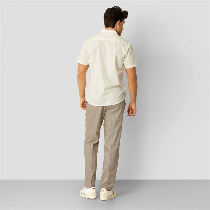 Clean Cut Copenhagen Herre Bowling Skjorter med korte ærmer beige - Billede 2