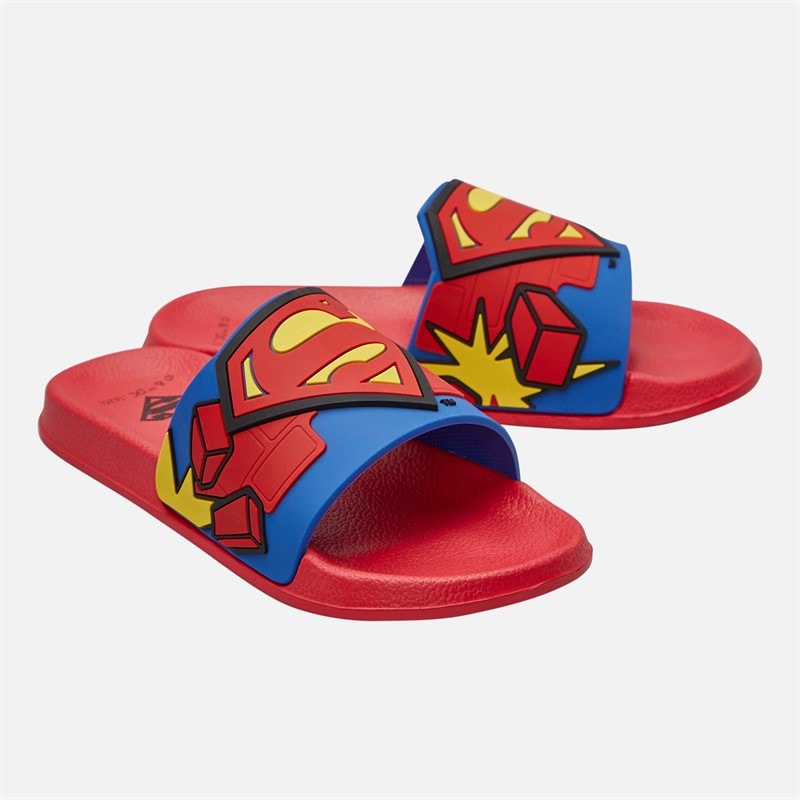 Superman Drenge logo slippers Rød/Multi