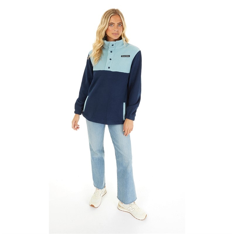 L'amore Couture Dame Scarlett Press Stud Neck Micro Fleecetøj Flade - Billede 4
