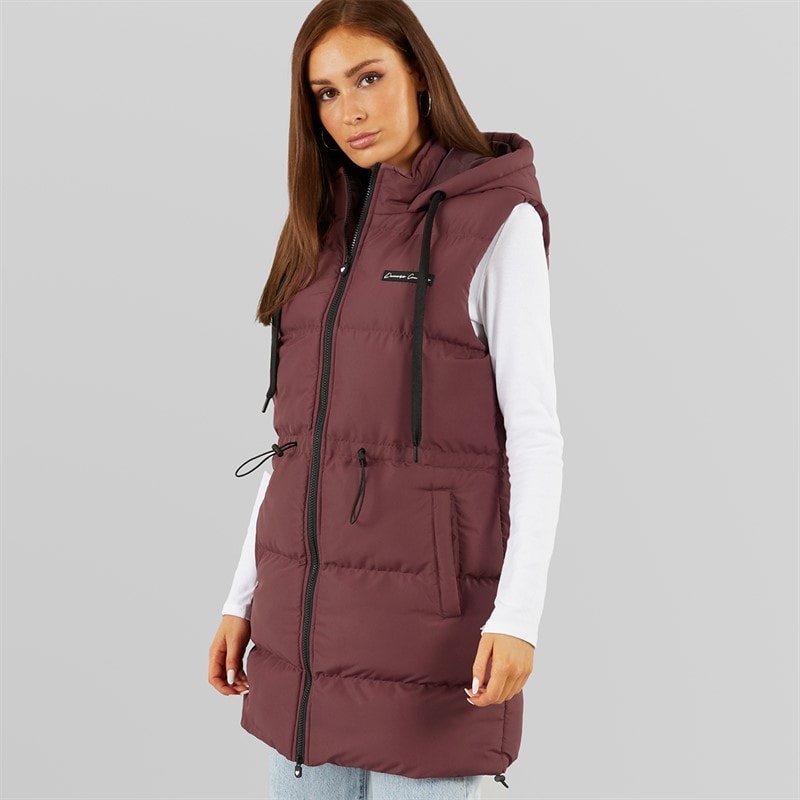 L'amore Couture Dame Starlight Vatteret Vest Bourgogne - Billede 3