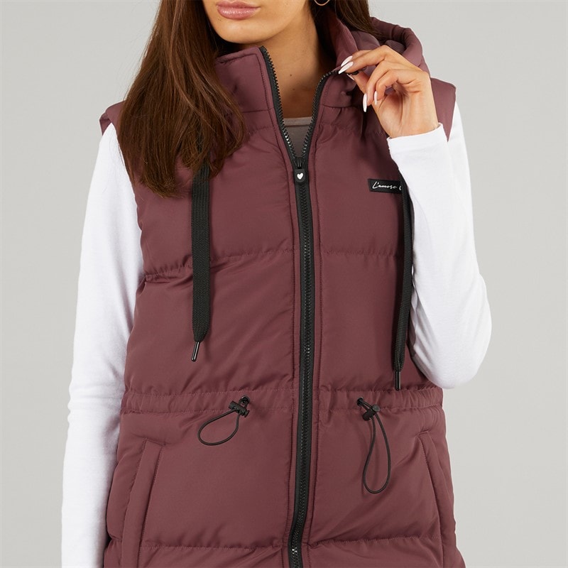 L'amore Couture Dame Starlight Vatteret Vest Bourgogne - Billede 5