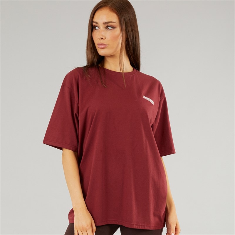 L'amore Couture Dame Norwalk Oversized T-Shirt Burgundy - Billede 2