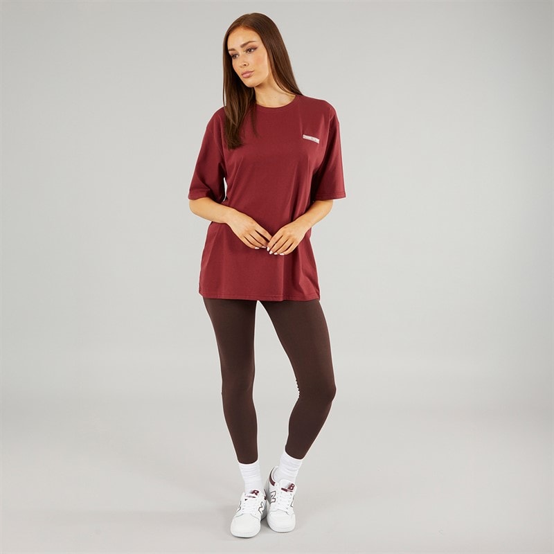 L'amore Couture Dame Norwalk Oversized T-Shirt Burgundy - Billede 4