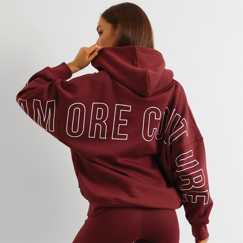 L'amore Couture Dame Norwalk Hættetrøje Bourgogne - Billede 2