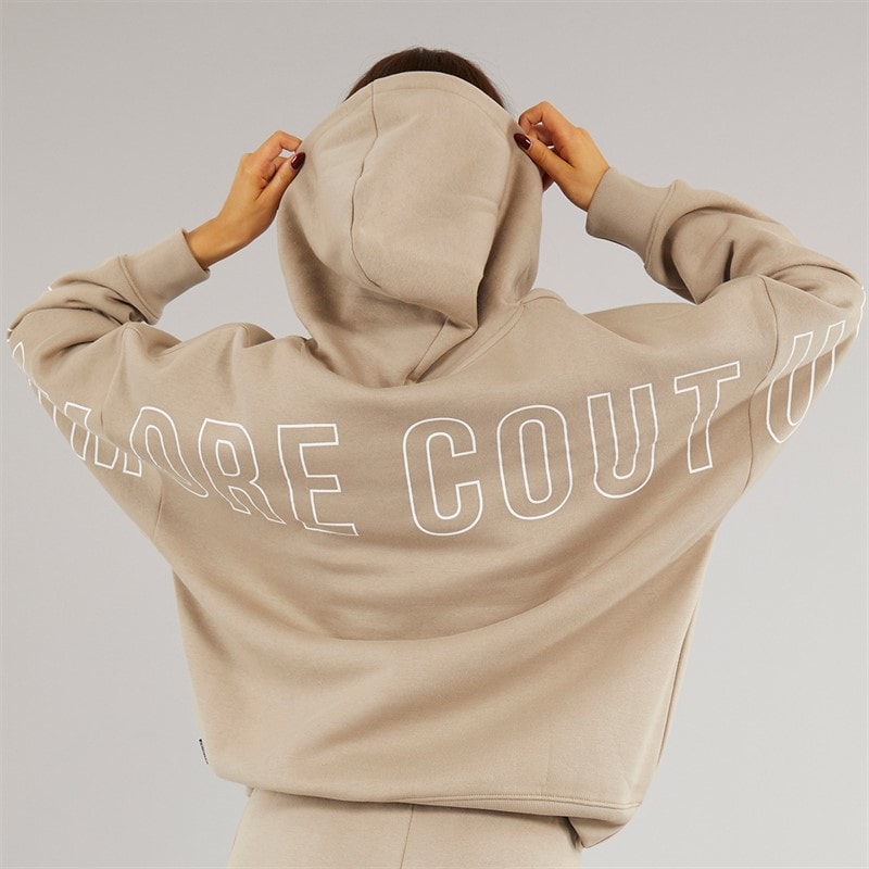 L'amore Couture Dame Norwalk Hættetrøje Taupe - Billede 5