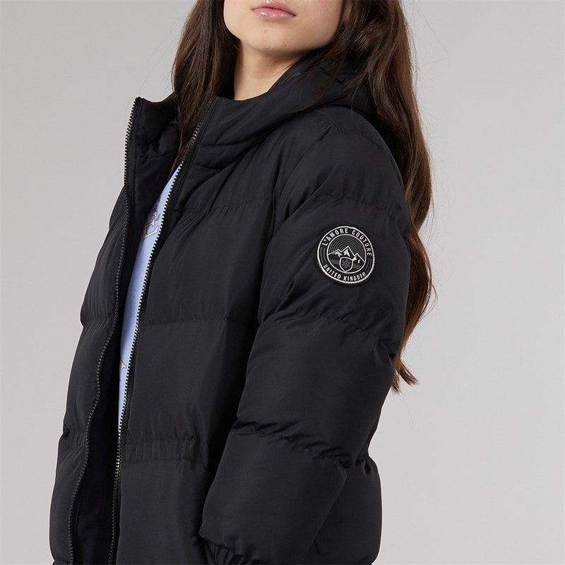 L'amore Couture Piger Lola Kort Puffer Sort - Billede 3