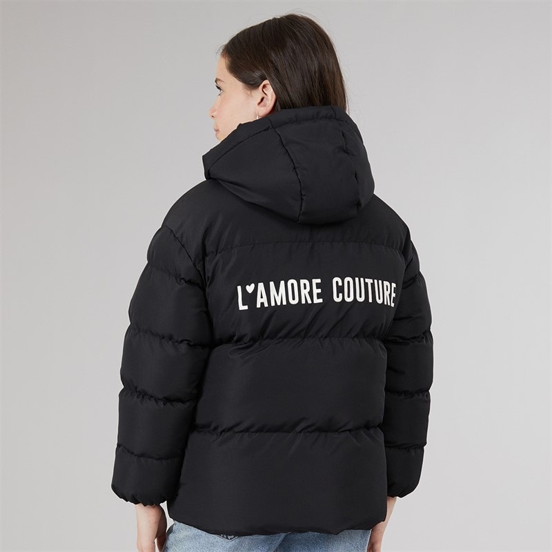 L'amore Couture Piger Riannon Ø Kort Dunjakke Sort - Billede 2