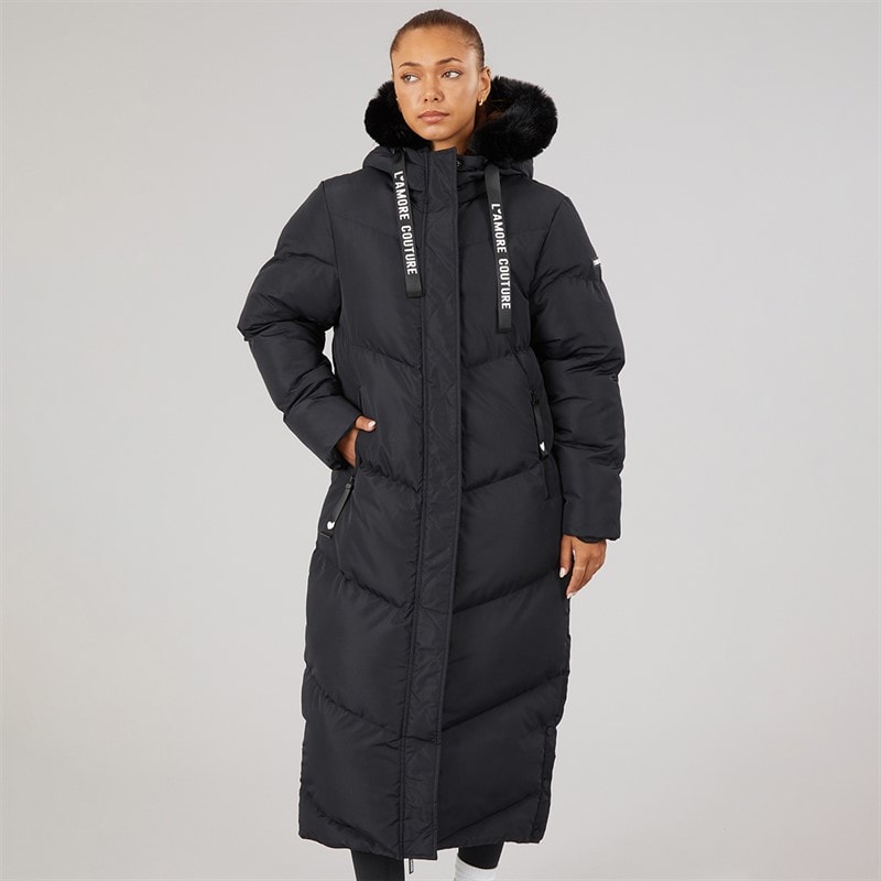 L'amore Couture Dame Madison Lang Dunjakke Sort - Billede 3