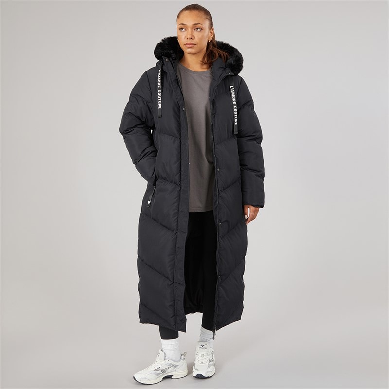 L'amore Couture Dame Madison Lang Dunjakke Sort - Billede 4