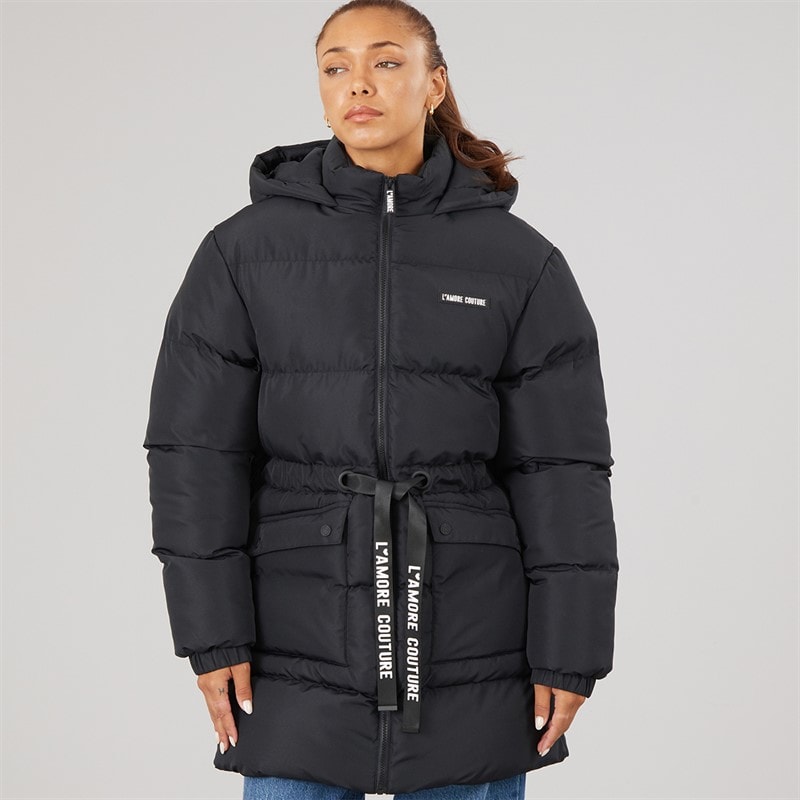 L'amore Couture Dame Liana Kort Dunjakke Sort - Billede 3