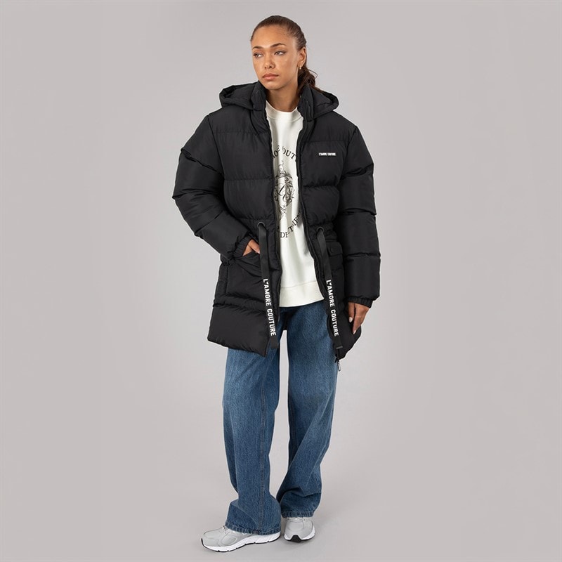 L'amore Couture Dame Liana Kort Dunjakke Sort - Billede 4