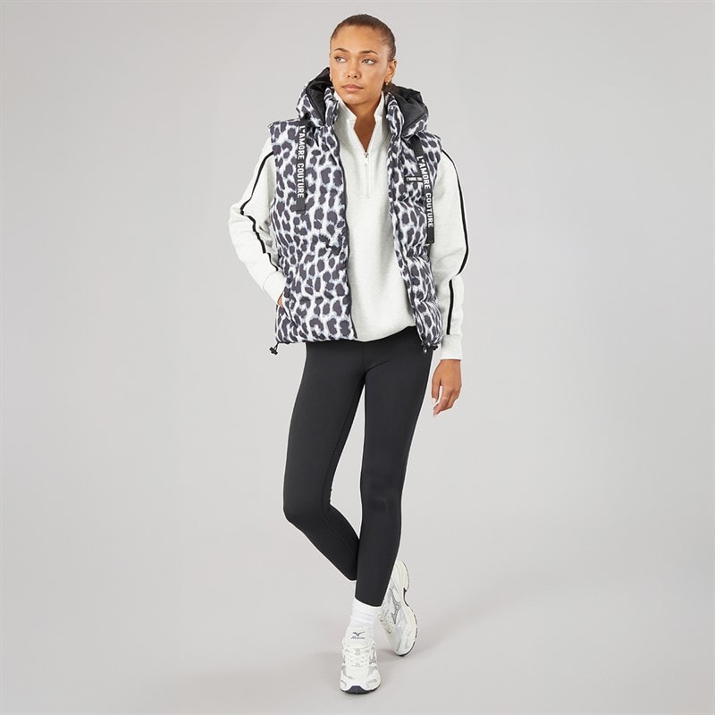 L'amore Couture Dame Starling Kort Vest Leopard - Billede 4