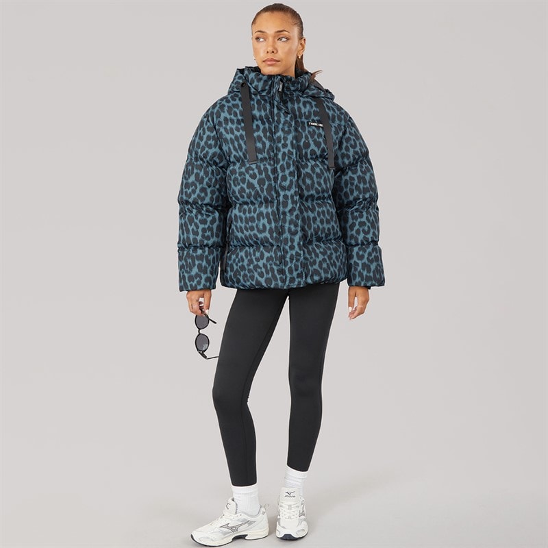 L'amore Couture Dame Bryony Kort Dunjakke Stone Blue - Billede 3