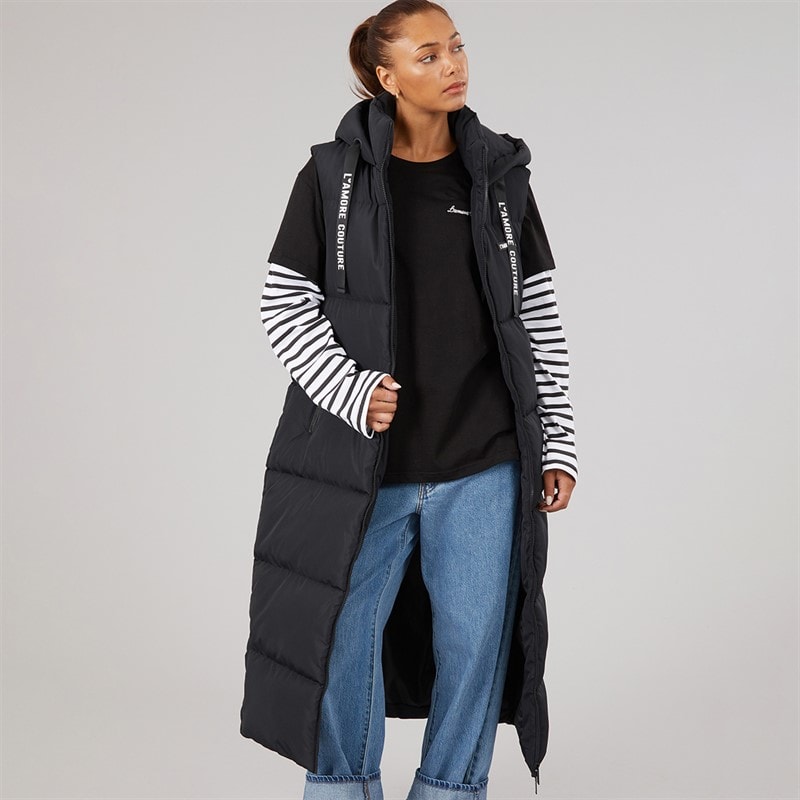L'amore Couture Dame Brandy Lang Vest Sort