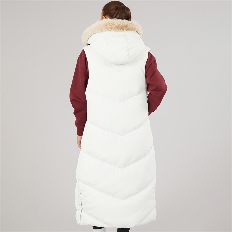 L'amore Couture Dame Maddy Lang Vest Cream - Billede 2