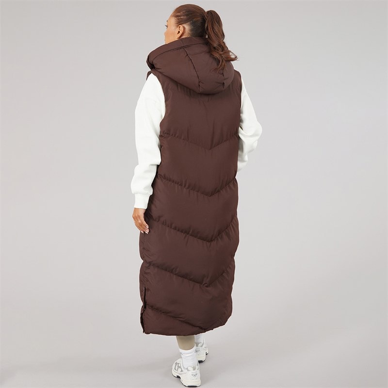 L'amore Couture Dame Høst Lang Vest Chocolate - Billede 2