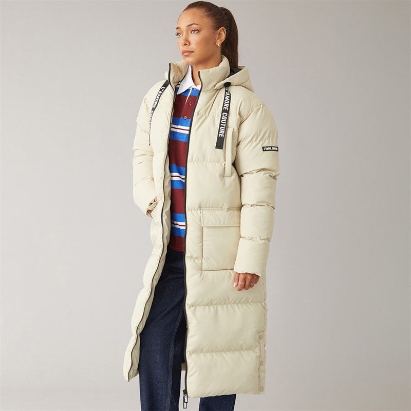 L'amore Couture Dame Kansas Lang Puffer Jakke Sage