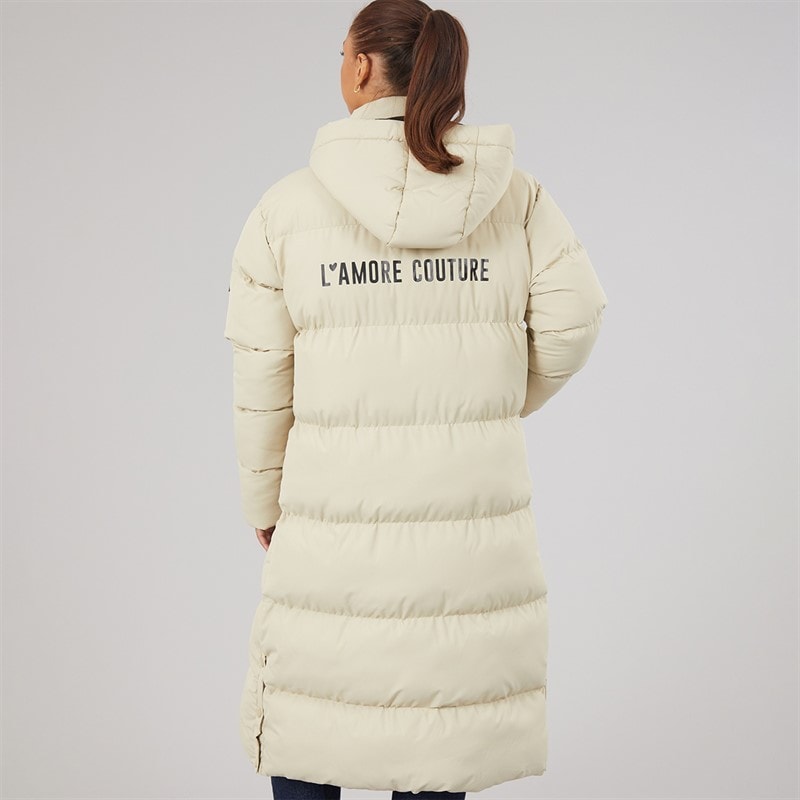 L'amore Couture Dame Kansas Lang Puffer Jakke Sage - Billede 2