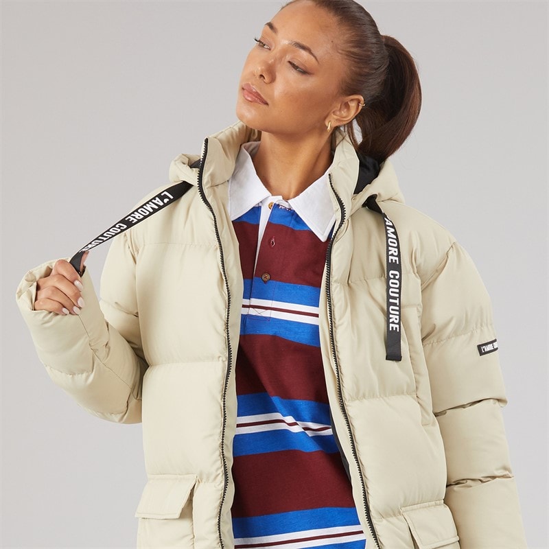 L'amore Couture Dame Kansas Lang Puffer Jakke Sage - Billede 5