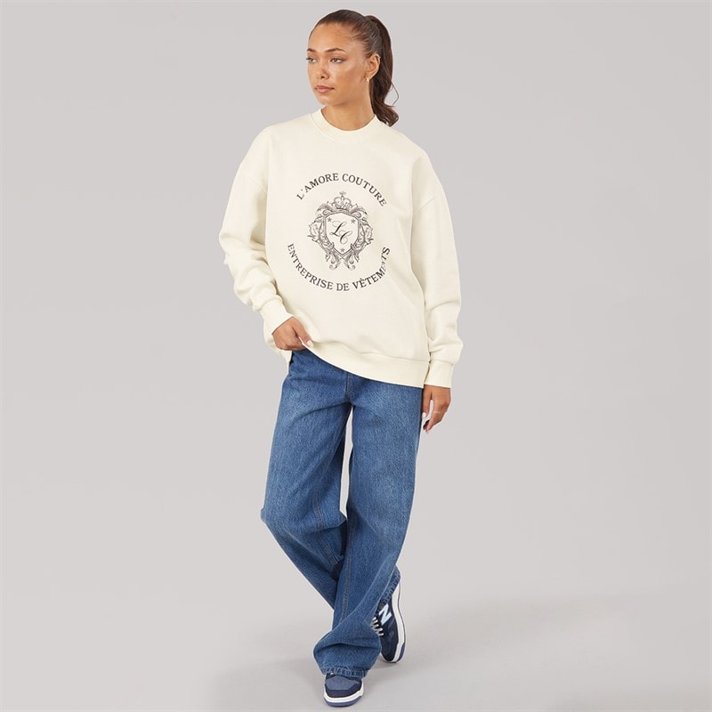 L'amore Couture Dame Genevra Sweatshirt Cream - Billede 3