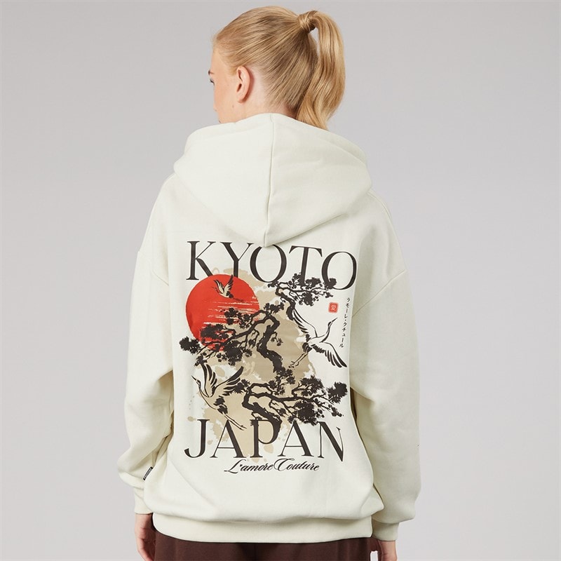 L'amore Couture Dame Japan Hoodie Creme - Billede 3