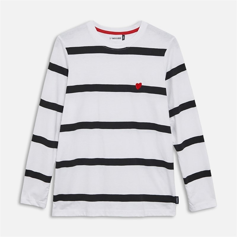 L'amore Couture Dame Esmeray Tre Pak Langærmede T shirts Stribet Lysegrå Marl Stribe, Lgm, Sort - Billede 2